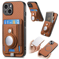 Buy Magnetic Wallet Case with Built-in AirTag Holder, Detachable Card Slot, Kickstand & Full-Body Protection - Josiah at Caseles-iPhone 17 Pro Max, Bronze