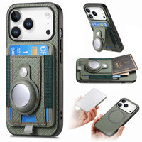 Buy Magnetic Wallet Case with Built-in AirTag Holder, Detachable Card Slot, Kickstand & Full-Body Protection - Josiah at Caseles-iPhone 17 Pro Max, Green