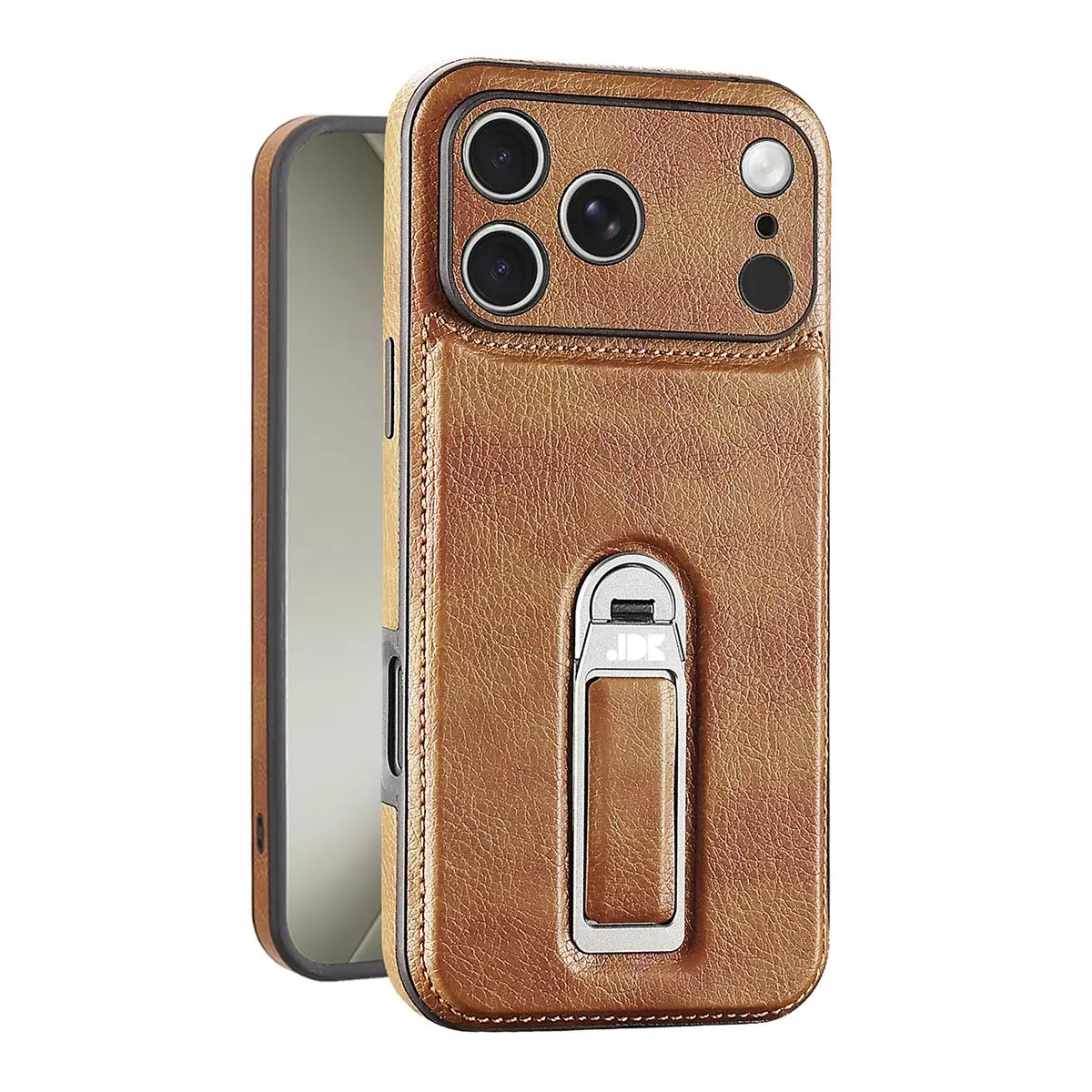 Buy Premium MagSafe Leather Case with 360° Rotatable Stand & Wrist Strap - Julian at Caseles-iPhone 18 Pro Max, Bronze