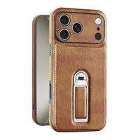 Buy Premium MagSafe Leather Case with 360° Rotatable Stand & Wrist Strap - Julian at Caseles-iPhone 18 Pro Max, Bronze