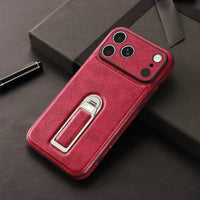 Buy Premium MagSafe Leather Case with 360° Rotatable Stand & Wrist Strap - Julian at Caseles-iPhone 18 Pro Max, Brown