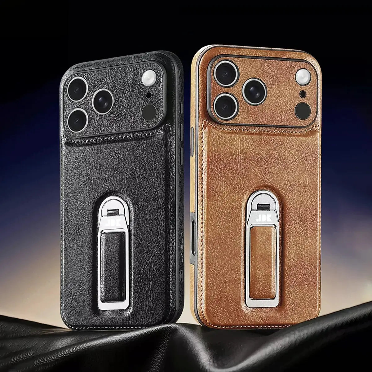 Buy Premium MagSafe Leather Case with 360° Rotatable Stand & Wrist Strap - Julian at Caseles-iPhone 18 Pro Max, Brown