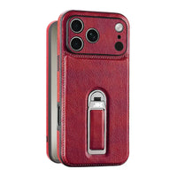 Buy Premium MagSafe Leather Case with 360° Rotatable Stand & Wrist Strap - Julian at Caseles-iPhone 18 Pro Max, Burgundy
