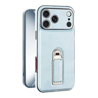 Buy Premium MagSafe Leather Case with 360° Rotatable Stand & Wrist Strap - Julian at Caseles-iPhone 18 Pro Max, Light Blue