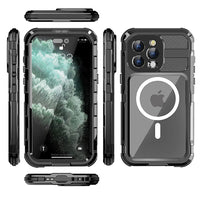 Buy IP68 Waterproof Phone Case, Compatible with Magsafe, Built in Screen Protector, 14FT Shockproof, Rugged Metal Full Body Aluminum Cover - Kayden at Caseles-iPhone 16 Pro Max, Black