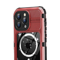 Buy IP68 Waterproof Phone Case, Compatible with Magsafe, Built in Screen Protector, 14FT Shockproof, Rugged Metal Full Body Aluminum Cover - Kayden at Caseles-iPhone 16 Pro Max, Black