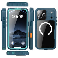 Buy IP68 Waterproof Phone Case, Compatible with Magsafe, Built in Screen Protector, 14FT Shockproof, Rugged Metal Full Body Aluminum Cover - Kayden at Caseles-iPhone 17 Pro Max, Black