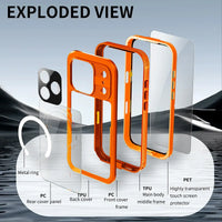 Buy IP68 Waterproof Phone Case, Compatible with Magsafe, Built in Screen Protector, 14FT Shockproof, Rugged Metal Full Body Aluminum Cover - Kayden at Caseles-iPhone 17 Pro Max, Black