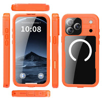 Buy IP68 Waterproof Phone Case, Compatible with Magsafe, Built in Screen Protector, 14FT Shockproof, Rugged Metal Full Body Aluminum Cover - Kayden at Caseles-iPhone 17 Pro Max, Black