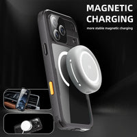 Buy IP68 Waterproof Phone Case, Compatible with Magsafe, Built in Screen Protector, 14FT Shockproof, Rugged Metal Full Body Aluminum Cover - Kayden at Caseles-iPhone 17 Pro Max, Black