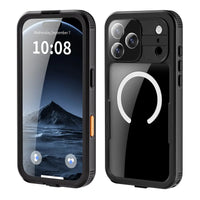 Buy IP68 Waterproof Phone Case, Compatible with Magsafe, Built in Screen Protector, 14FT Shockproof, Rugged Metal Full Body Aluminum Cover - Kayden at Caseles-iPhone 17 Pro Max, Black
