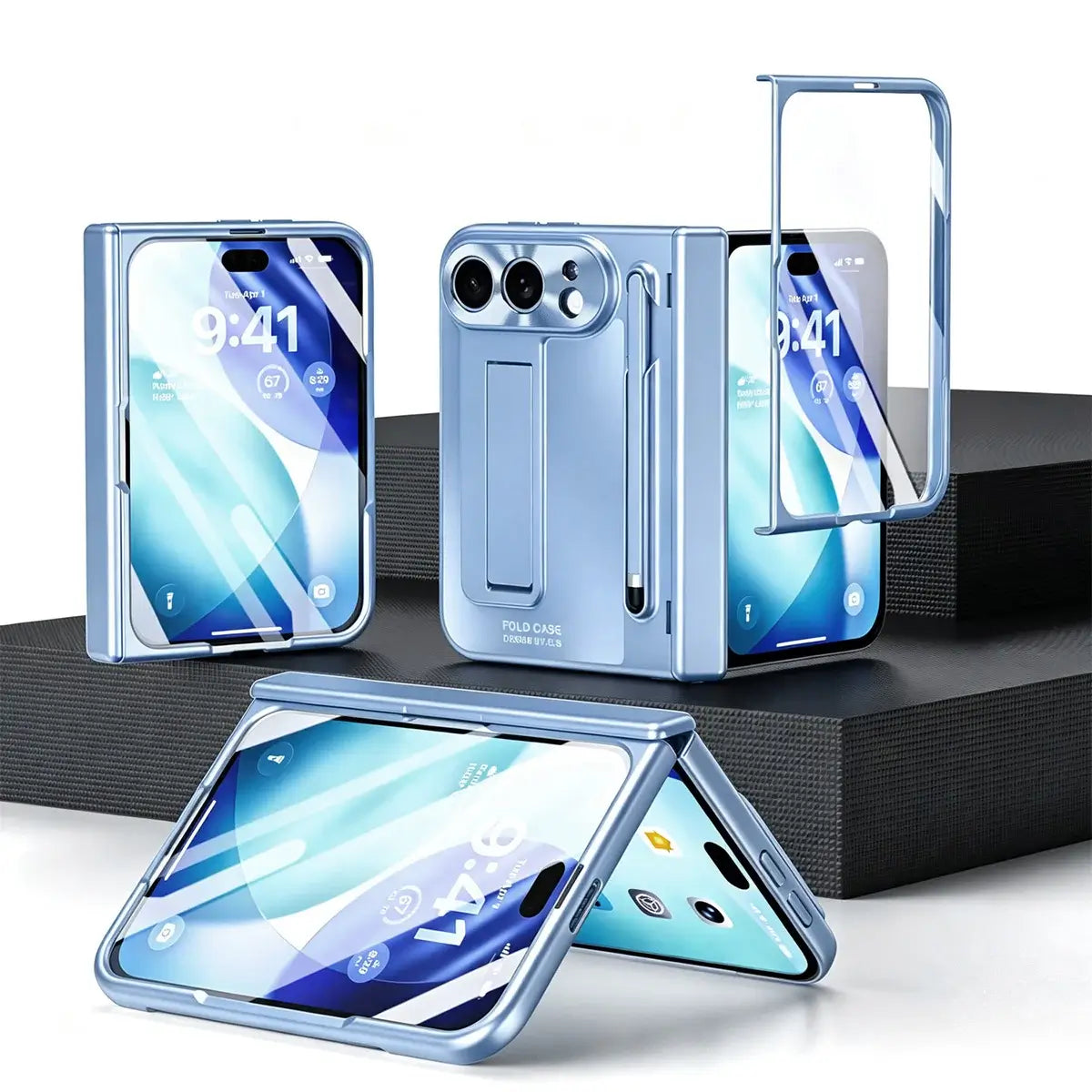 Buy Heavy-Duty Case with Integrated Stylus Slot, Metal CD Camera Ring, Built-In Stand & 360° Drop Defense - KILO at Caseles-iPhone Ultra, Gold