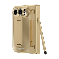 Buy Heavy-Duty Case with Integrated Stylus Slot, Metal CD Camera Ring, Built-In Stand & 360° Drop Defense - KILO at Caseles-iPhone Ultra, Gold