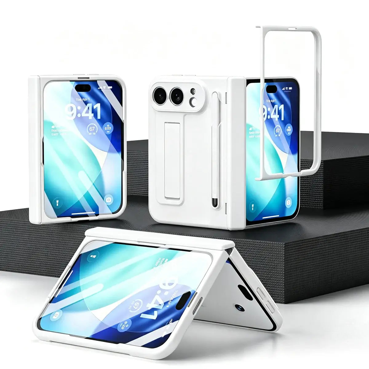 Buy Heavy-Duty Case with Integrated Stylus Slot, Metal CD Camera Ring, Built-In Stand & 360° Drop Defense - KILO at Caseles-iPhone Ultra, Gold