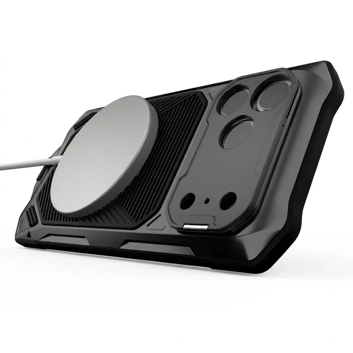 Buy Military Grade Magnetic Case for iPhone 17 Series, Full-Body Armor with Screen Protector, 360° Rotatable Kickstand & Lens Guard - Knox at Caseles-iPhone 17 Pro Max, Black