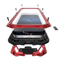 Buy Military Grade Magnetic Case for iPhone 17 Series, Full-Body Armor with Screen Protector, 360° Rotatable Kickstand & Lens Guard - Knox at Caseles-iPhone 17 Pro Max, Black