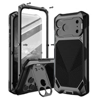 Buy Military Grade Magnetic Case for iPhone 17 Series, Full-Body Armor with Screen Protector, 360° Rotatable Kickstand & Lens Guard - Knox at Caseles-iPhone 17 Pro Max, Black