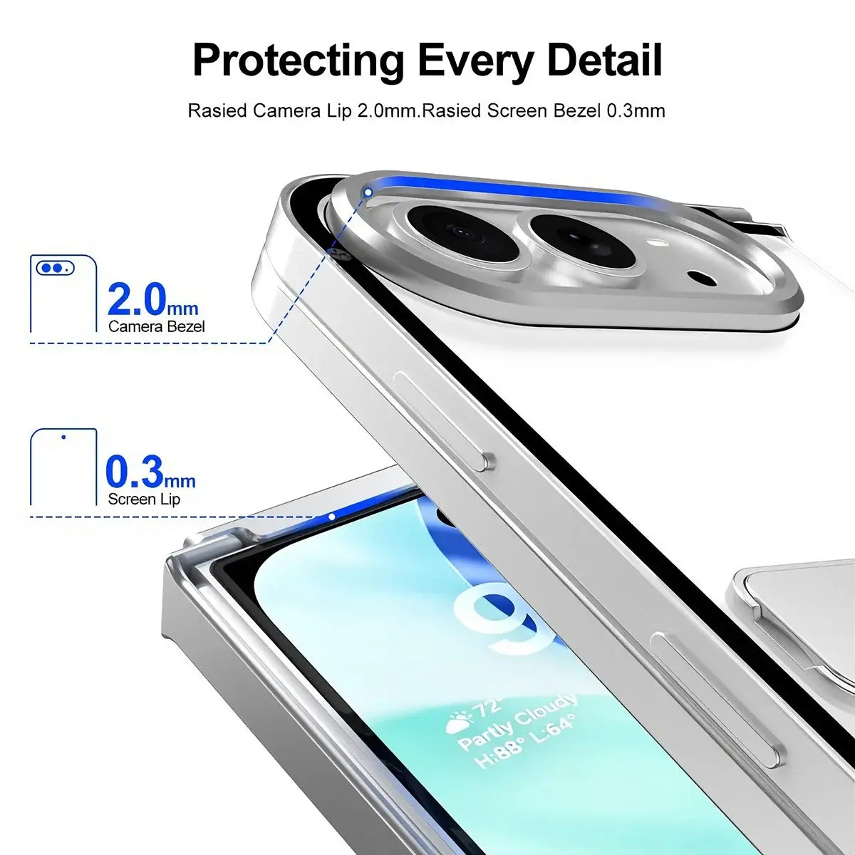 Buy Multi-Functional Aluminum Alloy Case with Full-Wrap Hinge, All-in-One Kickstand, Micro Matte Back & Precision Camera Defense - KOREN at Caseles-iPhone Duo, Black