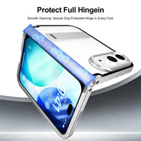 Buy Multi-Functional Aluminum Alloy Case with Full-Wrap Hinge, All-in-One Kickstand, Micro Matte Back & Precision Camera Defense - KOREN at Caseles-iPhone Duo, Black