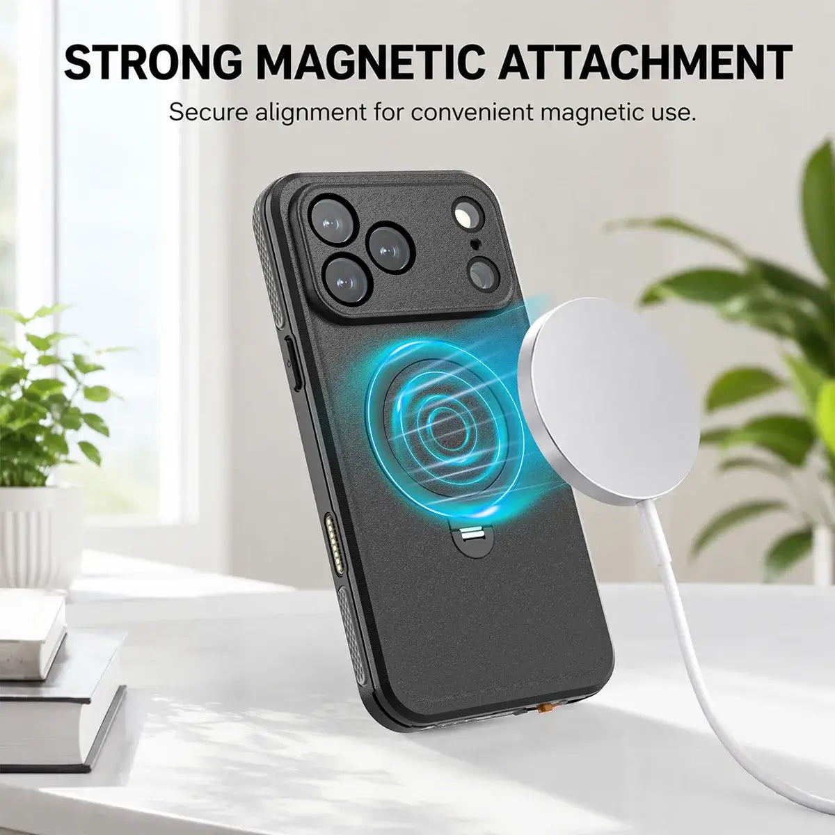 Buy IP68 Waterproof Case with MagSafe Magnetic Ring, Built-In Kickstand & 360° Full-Body Drop Protection - KRONOS at Caseles-iPhone 18 Pro Max, 