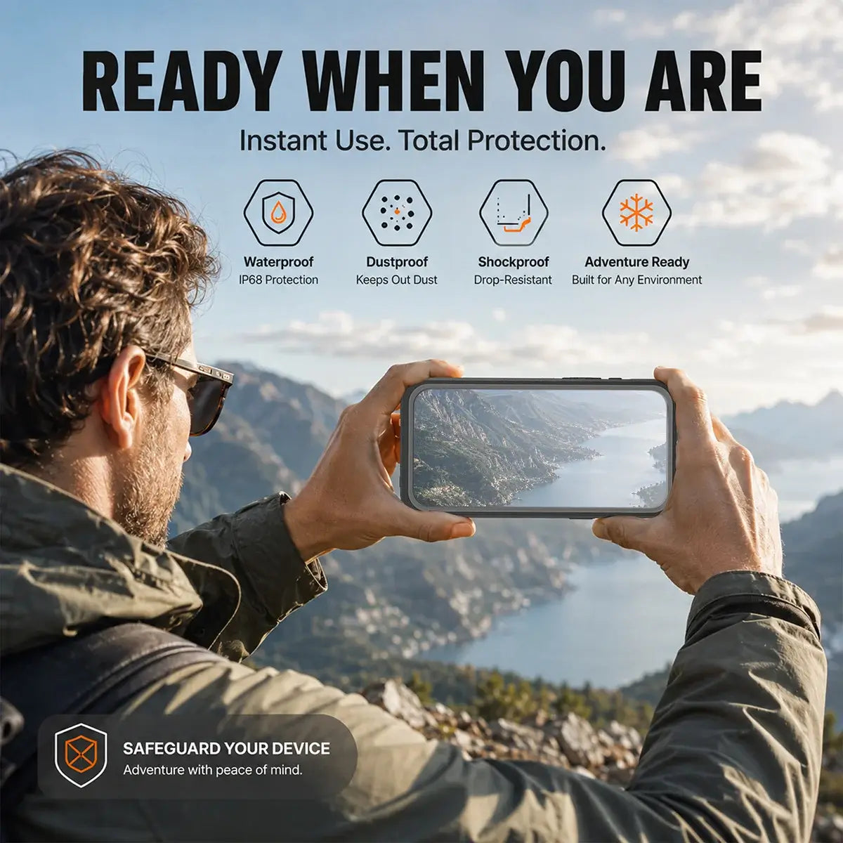 Buy IP68 Waterproof Case with MagSafe Magnetic Ring, Built-In Kickstand & 360° Full-Body Drop Protection - KRONOS at Caseles-iPhone 18 Pro Max, 