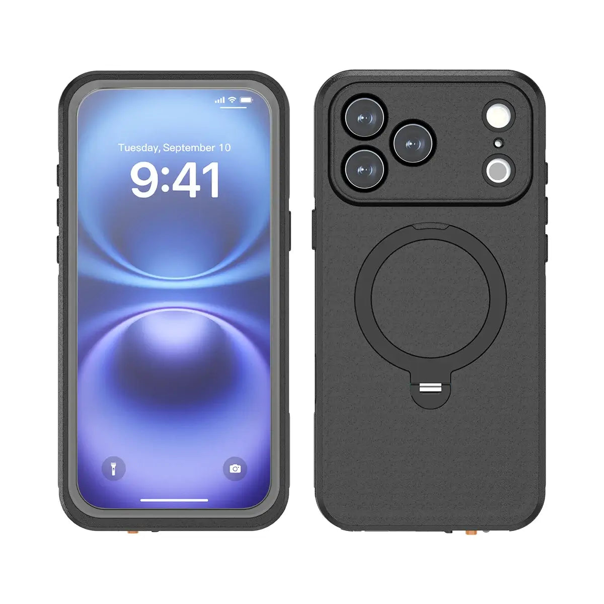 Buy IP68 Waterproof Case with MagSafe Magnetic Ring, Built-In Kickstand & 360° Full-Body Drop Protection - KRONOS at Caseles-iPhone 18 Pro Max, 