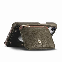 Buy Leather Crossbody Wallet Case with Mirror, Card Slots, Stand & Shockproof Shell for Google Pixel - Kylie at Caseles-Google Pixel 9 Pro XL, Black