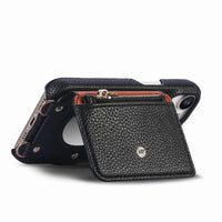 Buy Leather Crossbody Wallet Case with Mirror, Card Slots, Stand & Shockproof Shell for Google Pixel - Kylie at Caseles-Google Pixel 9 Pro XL, Black