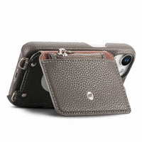 Buy Leather Crossbody Wallet Case with Mirror, Card Slots, Stand & Shockproof Shell for Google Pixel - Kylie at Caseles-Google Pixel 9 Pro XL, Black