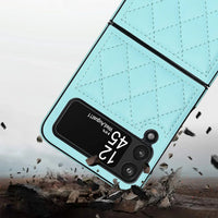 Buy Skin-Touch Leather Flip Case for Galaxy Z Flip, 360° Slim Full Protection Cover , Lanie at Caseles-Samsung Galaxy Z Flip 7, Black