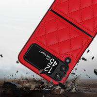 Buy Skin-Touch Leather Flip Case for Galaxy Z Flip, 360° Slim Full Protection Cover , Lanie at Caseles-Samsung Galaxy Z Flip 7, Black