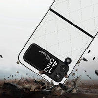 Buy Skin-Touch Leather Flip Case for Galaxy Z Flip, 360° Slim Full Protection Cover , Lanie at Caseles-Samsung Galaxy Z Flip 7, Black