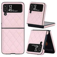 Buy Skin-Touch Leather Flip Case for Galaxy Z Flip, 360° Slim Full Protection Cover , Lanie at Caseles-Samsung Galaxy Z Flip 7, Pink
