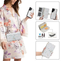 Buy 2-in-1 Floral Armor for Galaxy S: 15 Card Slots, Anti-Spy Shield, RFID Protection & MagSafe - Lana at Caseles-Samsung Galaxy S26 Ultra, Black