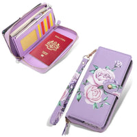 Buy 2-in-1 Floral Armor for Galaxy S: 15 Card Slots, Anti-Spy Shield, RFID Protection & MagSafe - Lana at Caseles-Samsung Galaxy S26 Ultra, Black