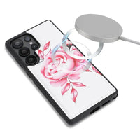 Buy 2-in-1 Floral Armor for Galaxy S: 15 Card Slots, Anti-Spy Shield, RFID Protection & MagSafe - Lana at Caseles-Samsung Galaxy S26 Ultra, Black