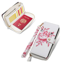 Buy 2-in-1 Floral Armor for Galaxy S: 15 Card Slots, Anti-Spy Shield, RFID Protection & MagSafe - Lana at Caseles-Samsung Galaxy S26 Ultra, Black