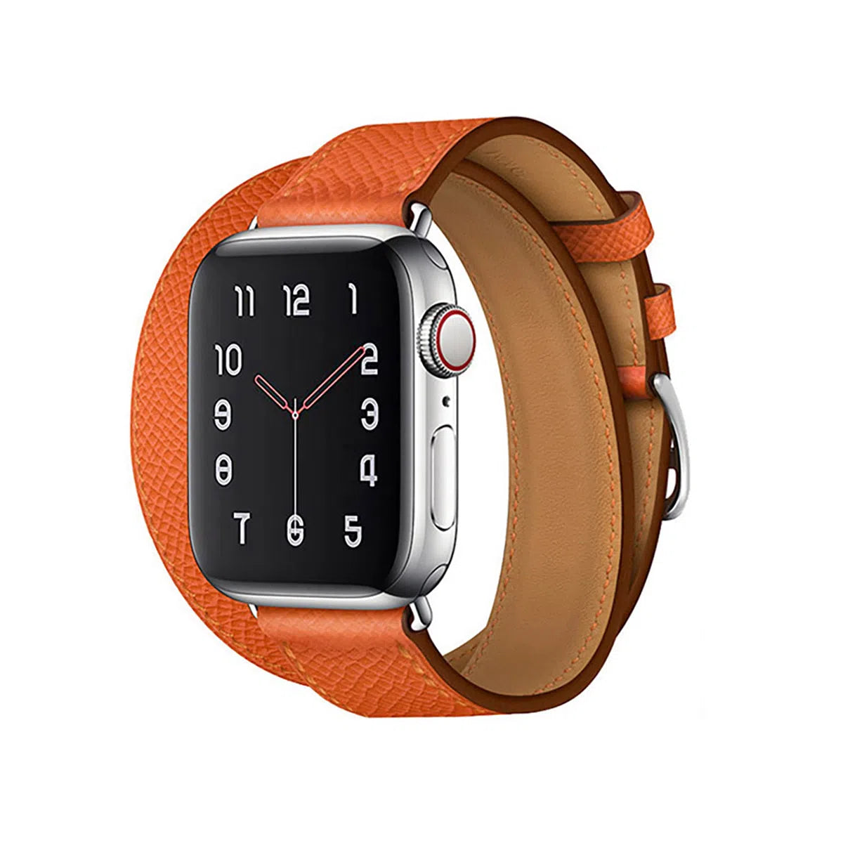 Buy Classic Genuine Leather for Apple Watch, Compatible with iWatch band Series 10/9/8/7/6/5/4/3/2/1/Ultra/SE, Men and Women-38mm/40mm/41mm/42mm-Series10, Band03-Orange