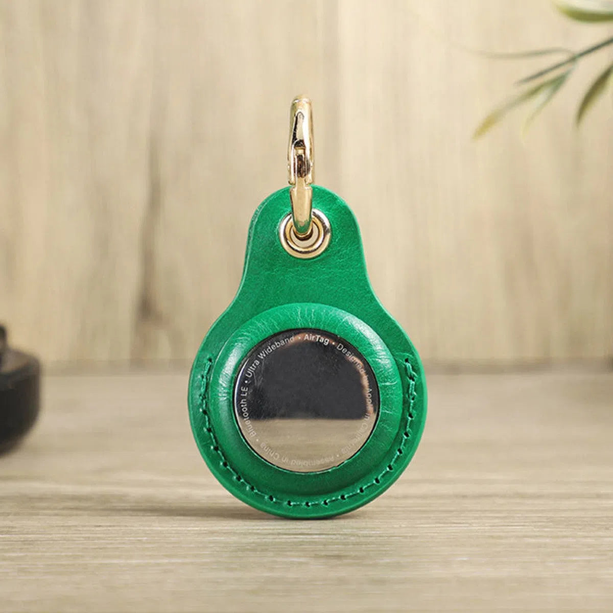 Buy Apple AirTag protective cover first layer cowhide pet anti-lost keychain positioning tracker leather case at Caseles-lea-atag-brown, 