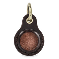 Buy Apple AirTag protective cover first layer cowhide pet anti-lost keychain positioning tracker leather case at Caseles-lea-atag-coffee, 