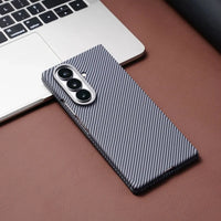 Buy Slim carbon fiber texture case for Galaxy Z Fold 8. Built-in screen protector & strong magnets for MagSafe charging. Precise fit, zero bulk. - LEO at Caseles-Samsung Galaxy Z Fold 8 Ultra, Black