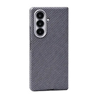 Buy Slim carbon fiber texture case for Galaxy Z Fold 8. Built-in screen protector & strong magnets for MagSafe charging. Precise fit, zero bulk. - LEO at Caseles-Samsung Galaxy Z Fold 8 Ultra, Gray
