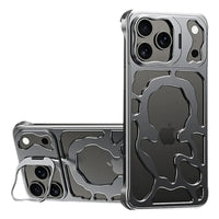 Buy Luxury Metal Case with Magnetic Lens Ring & Stand, Seamlessly Integrates with MagSafe, Shockproof & Enhanced Cooling - Levi at Caseles-iPhone 17 Pro Max, Black