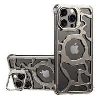 Buy Luxury Metal Case with Magnetic Lens Ring & Stand, Seamlessly Integrates with MagSafe, Shockproof & Enhanced Cooling - Levi at Caseles-iPhone 17 Pro Max, Gold