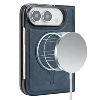Buy Detachable Magnetic Wallet & Slim Cover with Kickstand Function, 5 Card Slots, High-End PU Leather & Strong MagSafe Adsorption for iPhone Duo - LORN at Caseles-iPhone Duo, Black
