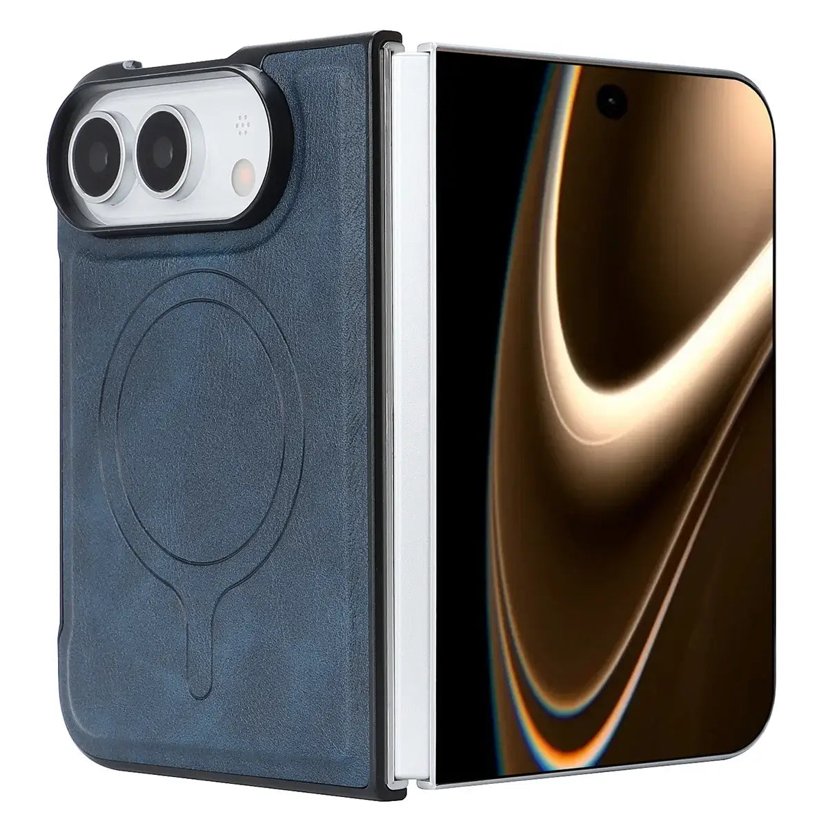 Buy Detachable Magnetic Wallet & Slim Cover with Kickstand Function, 5 Card Slots, High-End PU Leather & Strong MagSafe Adsorption for iPhone Duo - LORN at Caseles-iPhone Duo, Black