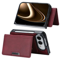 Buy Detachable Magnetic Wallet & Slim Cover with Kickstand Function, 5 Card Slots, High-End PU Leather & Strong MagSafe Adsorption for iPhone Duo - LORN at Caseles-iPhone Duo, Black