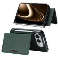 Buy Detachable Magnetic Wallet & Slim Cover with Kickstand Function, 5 Card Slots, High-End PU Leather & Strong MagSafe Adsorption for iPhone Duo - LORN at Caseles-iPhone Duo, Black