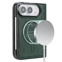 Buy Detachable Magnetic Wallet & Slim Cover with Kickstand Function, 5 Card Slots, High-End PU Leather & Strong MagSafe Adsorption for iPhone Duo - LORN at Caseles-iPhone Duo, Black