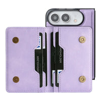 Buy Detachable Magnetic Wallet & Slim Cover with Kickstand Function, 5 Card Slots, High-End PU Leather & Strong MagSafe Adsorption for iPhone Duo - LORN at Caseles-iPhone Duo, Black